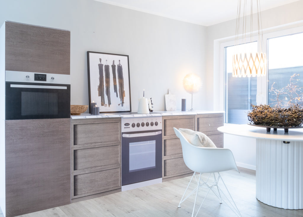 Küchenattrappe KARLSSON Holzoptik in Holzoptik für Home Staging
