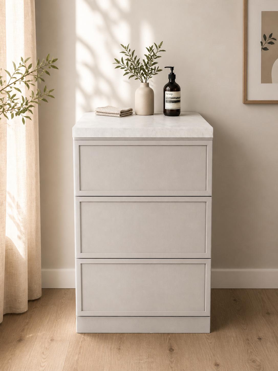 Küchenattrappe AIK Beige in Beige für Home Staging