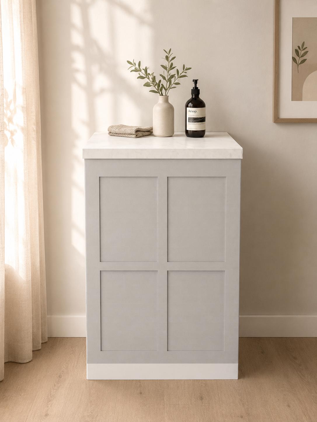 Küchenattrappe AGDA Hellgrau in Hellgrau für Home Staging
