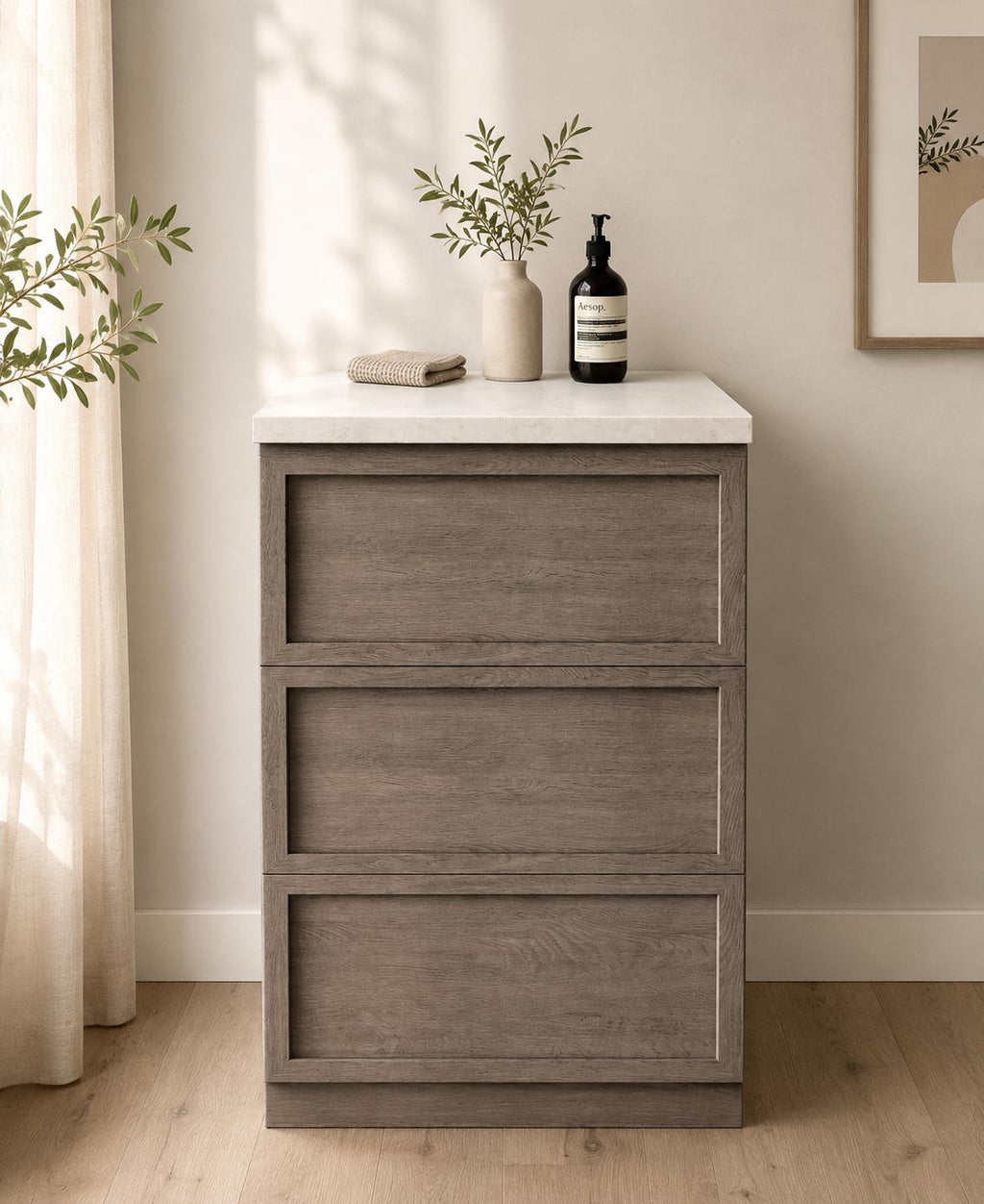 Küchenattrappe KARLSSON Holzoptik in Holzoptik für Home Staging