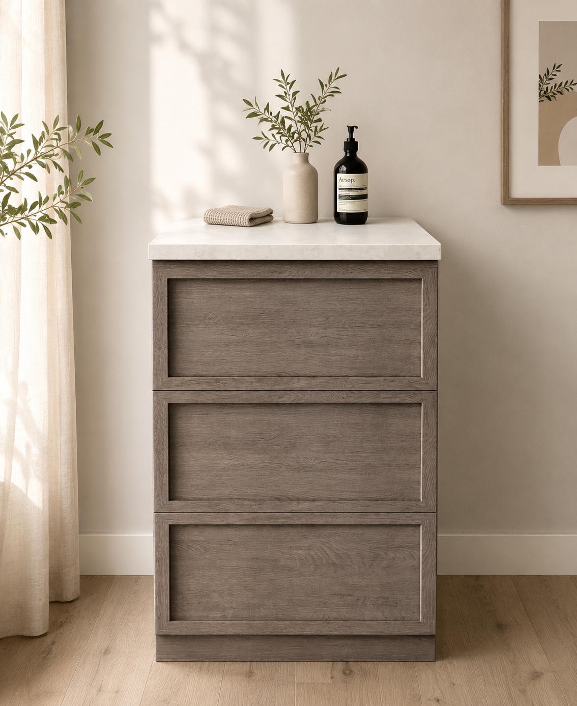 Küchenattrappe KARLSSON Holzoptik in Holzoptik für Home Staging